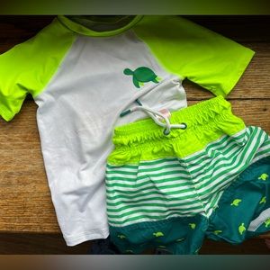 Turtle Toddler Boy Swimsuit Set